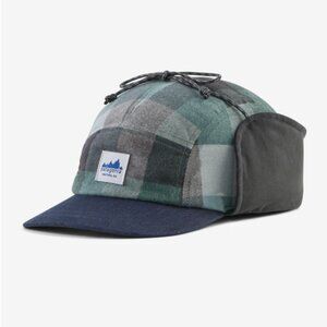 NWT Patagonia range earflap cap nouveu green hat size S